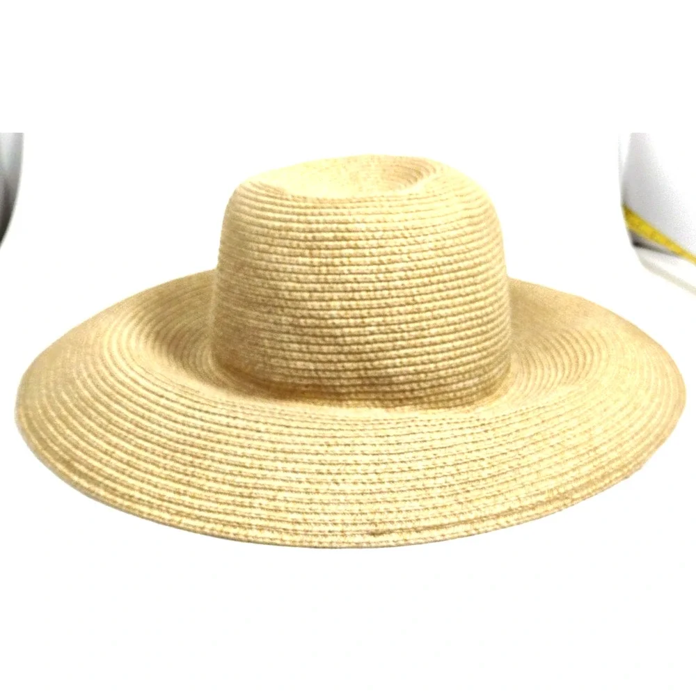 Talbots Wide Brim Straw Hat Womens 22